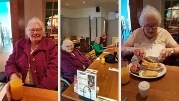 A pub lunch for Rowden Hill care home Residents
